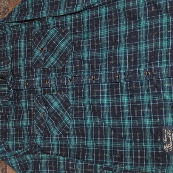 The Vermont Flannel Co. Black/Green Plaid Flannel Button Up USA Made Size XS - Picture 6 of 10